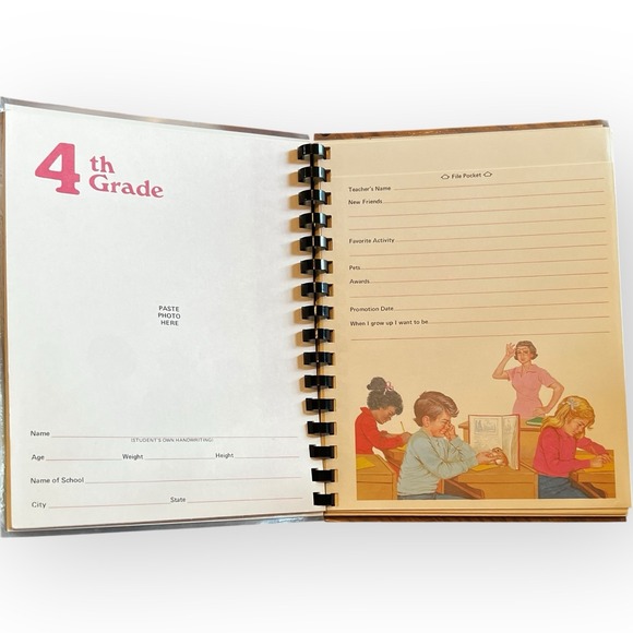 Vintage 70s Those Wonderful School Years Memory Album Record File K-12th Grade - Picture 4 of 6